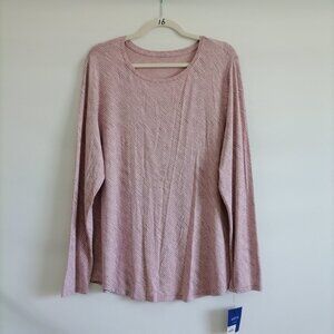 NWT Apt.9 Womens Pink Essential Crew Neck Versatile Super Soft T-Shirt Size XL